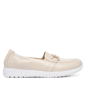 Półbuty Caprice. Brązowe półbuty Caprice, bez wzorów, bez obcasa, na płaskiej podeszwie, bez zapięcia. Za 369,99 zł.