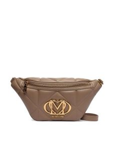 LOVE MOSCHINO Nerka JC4256PP0PLC0000 Beżowy. Brązowe nerki i saszetki LOVE MOSCHINO, bez wzorów, ze skóry. Za 919,99 zł.