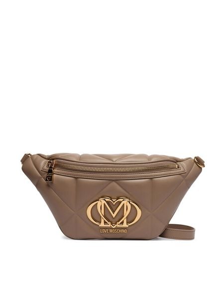 LOVE MOSCHINO Nerka JC4256PP0PLC0000 Beżowy. Brązowe nerki i saszetki LOVE MOSCHINO, bez wzorów, ze skóry. Za 919,99 zł.