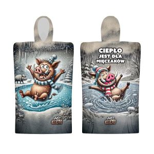 Ponczo kąpielowe z kapturem dla dorosłych SZAŁ MORS DZIK. Szare szaliki JUST HERO, bez wzorów. Za 169,00 zł.