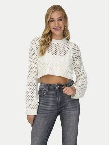 ONLY Sweter Milla 15300575 Écru Regular Fit. Swetry klasyczne ONLY, s, z syntetyku, bez kołnierzyka. Za 109,99 zł.