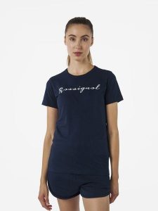 ROSSIGNOL Koszulka "Logo Rossi" w kolorze granatowym rozmiar: M. Niebieskie bluzki Rossignol, m, bez wzorów, z bawełny, bez kołnierzyka, bez ramiączek. Za 109,26 zł.
