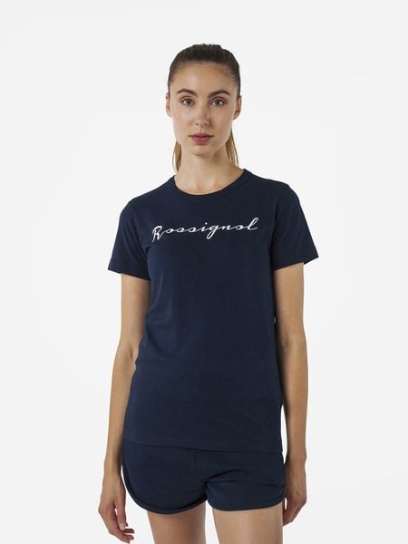 ROSSIGNOL Koszulka "Logo Rossi" w kolorze granatowym rozmiar: M. Niebieskie bluzki Rossignol, m, bez wzorów, z bawełny, bez kołnierzyka, bez ramiączek. Za 109,26 zł.