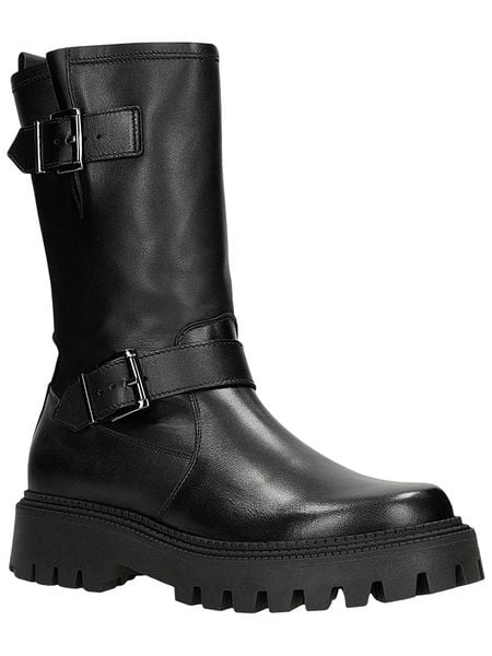 Wojas Skórzane kozaki w kolorze czarnym rozmiar: 40. Czarne kozaki Wojas, na zimę, bez wzorów, bez obcasa, bez zapięcia. Za 412,95 zł.