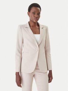 Rinascimento Marynarka CFC0127895003 Beżowy Slim Fit. Brązowe marynarki i żakiety Rinascimento, m, bez wzorów, z syntetyku. Za 594,99 zł.