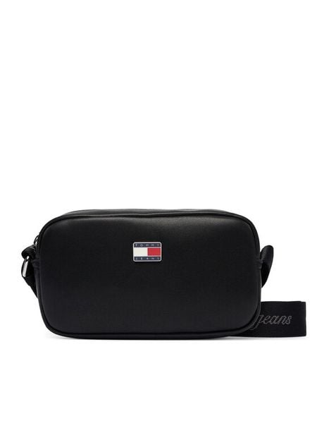 Tommy Jeans Torebka Tjw Daily Elevated Crossover AW0AW19042 Czarny. Czarne listonoszki Tommy Jeans, bez wzorów, z jeansu, bez dodatków. Za 316,99 zł.