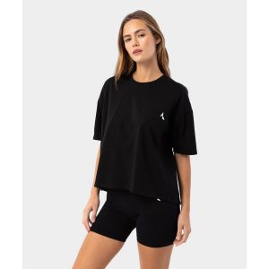 Koszulka dla kobiet z rozcięciem na plecach Carpatree Stitch. Czarne bluzki Carpatree, xs, bez wzorów, sportowe, bez kołnierzyka, bez ramiączek. W wyprzedaży za 101,99 zł.