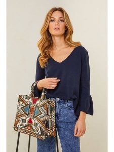 Plume Sweter "Fanie" w kolorze granatowym rozmiar: L. Niebieskie swetry oversize Plume, l, bez wzorów, bez ramiączek. Za 116,33 zł.
