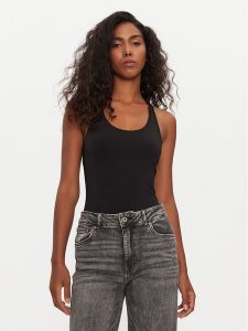 Tommy Hilfiger Body UW0UW05512 Czarny Slim Fit. Czarne body i gorsety TOMMY HILFIGER, bez wzorów, z syntetyku. Za 139,99 zł.