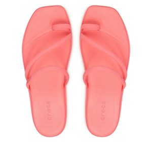 Japonki Crocs. Czerwone klapki Crocs, bez wzorów, bez obcasa. Za 179,99 zł.