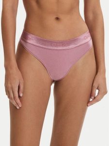 Calvin Klein Underwear Stringi LV00QF8826 Różowy. Czerwone stringi Calvin Klein Underwear, bez wzorów, z bawełny. Za 99,99 zł.