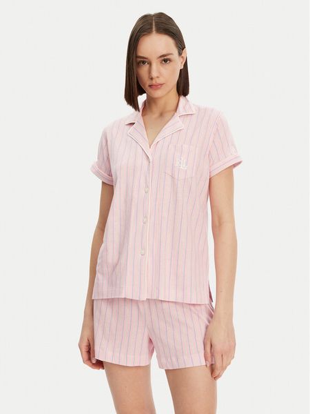 LAUREN RALPH LAUREN Piżama ILN12421 Różowy Regular Fit. Czerwone piżamy Lauren Ralph Lauren, bez wzorów, z wiskozy, bez ramiączek. Za 259,99 zł.