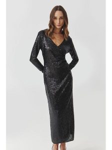 TATUUM Sukienka "Agatia" w kolorze czarnym rozmiar: S. Czarne sukienki Tatuum, na co dzień, s, bez wzorów, bez kołnierzyka, bez ramiączek, maxi, proste. Za 226,77 zł.