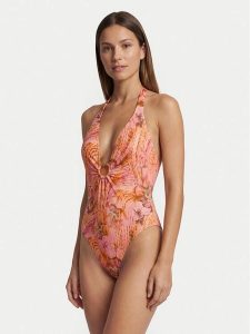 Guess Strój kąpielowy E6GJ39 MC04R Różowy. Czerwone stroje jednoczęściowe Guess, z aplikacjami, z syntetyku. Za 387,99 zł.
