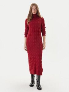 Tommy Hilfiger Sukienka dzianinowa WW0WW46429 Czerwony Slim Fit. Czerwone sukienki TOMMY HILFIGER, xxs, bez wzorów, z dzianiny, bez kołnierzyka, bez ramiączek. Za 639,99 zł.