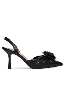 JENNY Szpilki WFA3607-1 Czarny. Czarne szpilki Jenny, bez wzorów, z materiału, bez obcasa. Za 139,99 zł.
