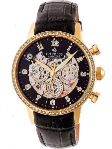 Empress Zegarek automatyczny "Beatrice" w kolorze złoto-czarnym rozmiar: onesize. Czarne, analogowe zegarki Empress. Za 587,99 zł.