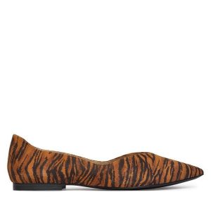Baleriny Caprice. Brązowe balerinki Caprice, bez wzorów, bez obcasa, bez zapięcia. Za 246,99 zł.