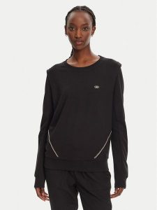Liu Jo Sport Bluza TA5039 JS182 Czarny Relaxed Fit. Czarne bluzy Liu Jo Sport, s, bez wzorów, z wiskozy, bez kaptura. Za 329,99 zł.