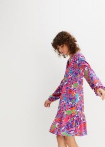 Sukienka tunikowa z lejącej wiskozy. Czerwone sukienki bonprix, bez wzorów, z wiskozy, bez kołnierzyka, bez ramiączek. Za 149,99 zł.