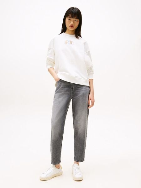 TOMMY JEANS Dżinsy - Mom fit - w kolorze szarym rozmiar: W30/L28. Szare jeansy Tommy Jeans, z aplikacjami, z jeansu. Za 206,42 zł.