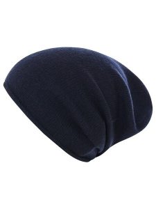 Zwillingsherz Kaszmirowa czapka beanie w kolorze granatowym rozmiar: onesize. Niebieskie czapki Zwillingsherz, bez wzorów, z kaszmiru. Za 147,91 zł.