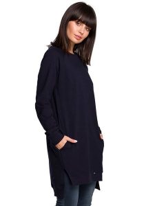Be Wear Bluza w kolorze granatowym rozmiar: XXL. Niebieskie bluzy Be Wear, xxl, z aplikacjami, ze skóry, bez kaptura. Za 146,85 zł.