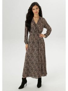 Aniston Sukienka w kolorze jasnobrązowo-czarnym rozmiar: 44. Brązowe sukienki Aniston, bez wzorów, bez kołnierzyka, bez ramiączek, maxi. Za 95,99 zł.