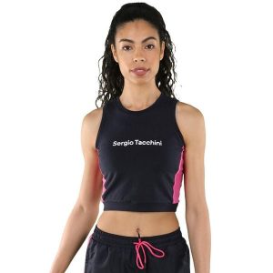 Damska koszulka typu tank top Sergio Tacchini Vikla. Czerwone bluzki sergio tacchini, bez wzorów, bez kołnierzyka, bez ramiączek. Za 139,00 zł.