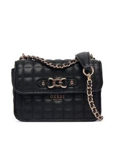 Guess Torebka Nadira Mini HWQG84 24780 Czarny. Czarne torebki klasyczne Guess, z aplikacjami, ze skóry, bez dodatków. Za 399,99 zł.