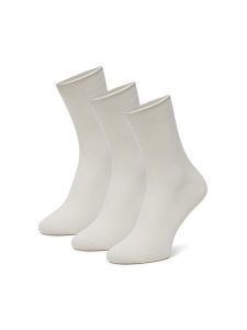 Nine West Skarpety długie BR_NW_01_Z_SS25 (3 PACK) Biały. Białe skarpetki Nine West, bez wzorów, z materiału. Za 39,99 zł.