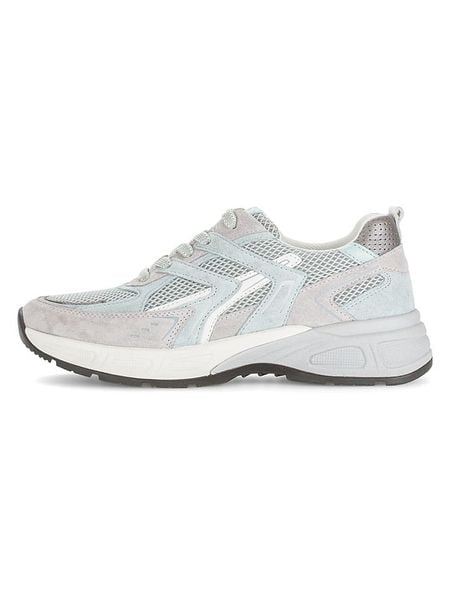 Gabor Skórzane sneakersy w kolorze błękitno-szarym rozmiar: 40. Szare trampki Gabor, bez wzorów, z materiału, bez zapięcia. Za 226,10 zł.