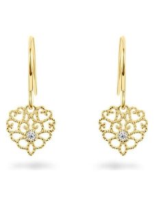 DIA DIAMONDS Pozłacane kolczyki z diamentami rozmiar: onesize. Żółte kolczyki DIA DIAMONDS, z diamentem, pozłacane. Za 144,92 zł.