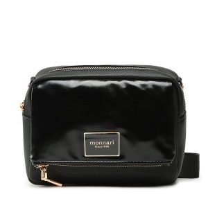 Torebka Monnari. Czarne listonoszki Monnari, bez wzorów, bez dodatków. Za 219,99 zł.