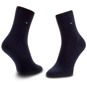 Skarpety długie Tommy Hilfiger. Niebieskie skarpetki TOMMY HILFIGER, bez wzorów. Za 54,99 zł.