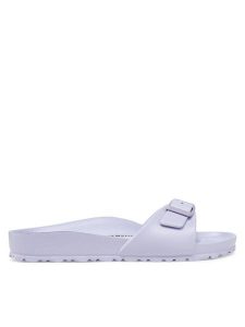 Birkenstock Klapki Madrid Eva 1029942 Fioletowy. Fioletowe klapki Birkenstock, bez wzorów, z syntetyku, bez obcasa. Za 199,99 zł.