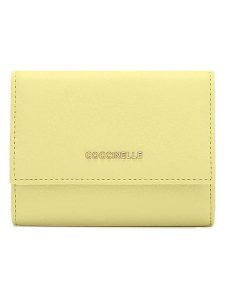 COCCINELLE Skórzany portfel w kolorze żółtym - 12 x 9 x 2 cm rozmiar: onesize. Żółte portfele Coccinelle, bez wzorów, z materiału. Za 294,28 zł.