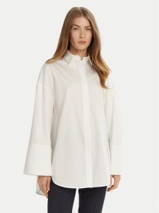 Max Mara Leisure Koszula Sapore 2516191017 Biały Relaxed Fit. Białe koszule Max Mara Leisure, bez wzorów, z bawełny, bez kołnierzyka, bez ramiączek. Za 459,99 zł.