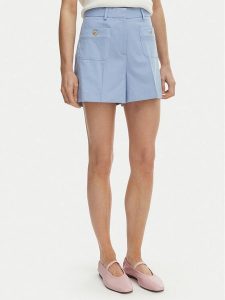 Tommy Hilfiger Szorty materiałowe WW0WW49592 Niebieski Regular Fit. Niebieskie szorty TOMMY HILFIGER, bez wzorów, z bawełny. Za 529,99 zł.