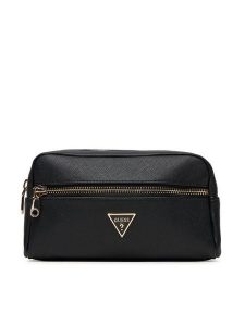 Guess Kosmetyczka PW7550 P5436 Czarny. Czarne torebki klasyczne Guess, z aplikacjami, ze skóry, bez dodatków. Za 209,99 zł.