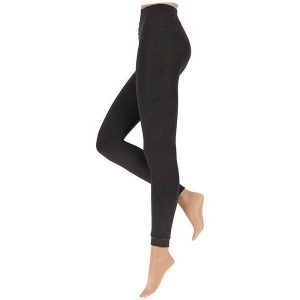 Legginsy zimowe damskie Polar. Szare legginsy HEAT KEEPER, bez wzorów, z polaru. W wyprzedaży za 121,30 zł.