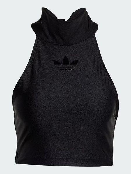 Adidas Top w kolorze czarnym rozmiar: L. Czarne topy ADIDAS, l, bez wzorów, bez kołnierzyka, bez ramiączek. Za 72,95 zł.