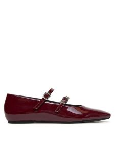 DeeZee Baleriny DZRP0468-10 Bordowy. Czerwone balerinki DeeZee, bez wzorów, ze skóry, bez obcasa, bez zapięcia. Za 139,99 zł.