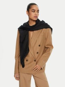 Calvin Klein Chusta K60K612971 Czarny. Czarne apaszki i chusty Calvin Klein, bez wzorów, z materiału. Za 269,99 zł.