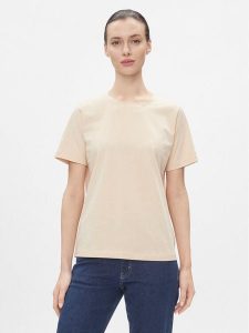 Calvin Klein T-Shirt Smooth Cotton Crew Neck Tee Ss K20K205410 Beżowy Regular Fit. Brązowe t-shirty Calvin Klein, xl, bez wzorów, z bawełny, bez kołnierzyka, bez ramiączek. Za 179,99 zł.