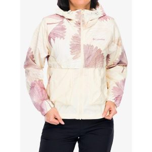 Kurtka wiatrówka damska Columbia Spire Valley Printed Windbreaker. Brązowe kurtki Columbia, bez wzorów, z softshellu, bez kaptura. Za 214,99 zł.
