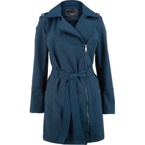 Kurtka softshell "biker", luźniejszy fason bonprix ciemnoniebieski. Kurtki marki bonprix. Za 189,99 zł.