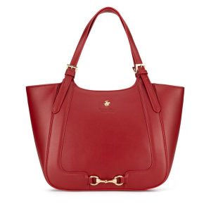 Torebka Beverly Hills Polo Club. Czerwone torebki klasyczne Beverly Hills Polo Club, bez wzorów, bez dodatków. Za 249,99 zł.