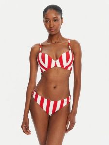 EA7 Emporio Armani Bikini 7W000295 AF12214 F0040 Czerwony. Czerwone bikini EA7 Emporio Armani, bez wzorów, z syntetyku. Za 399,99 zł.