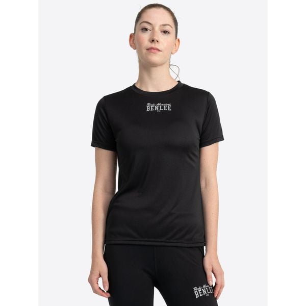 Koszulka damska Benlee Lindsay. Czarne bluzki BENLEE, bez wzorów, sportowe, bez kołnierzyka, bez ramiączek. Za 152,50 zł.